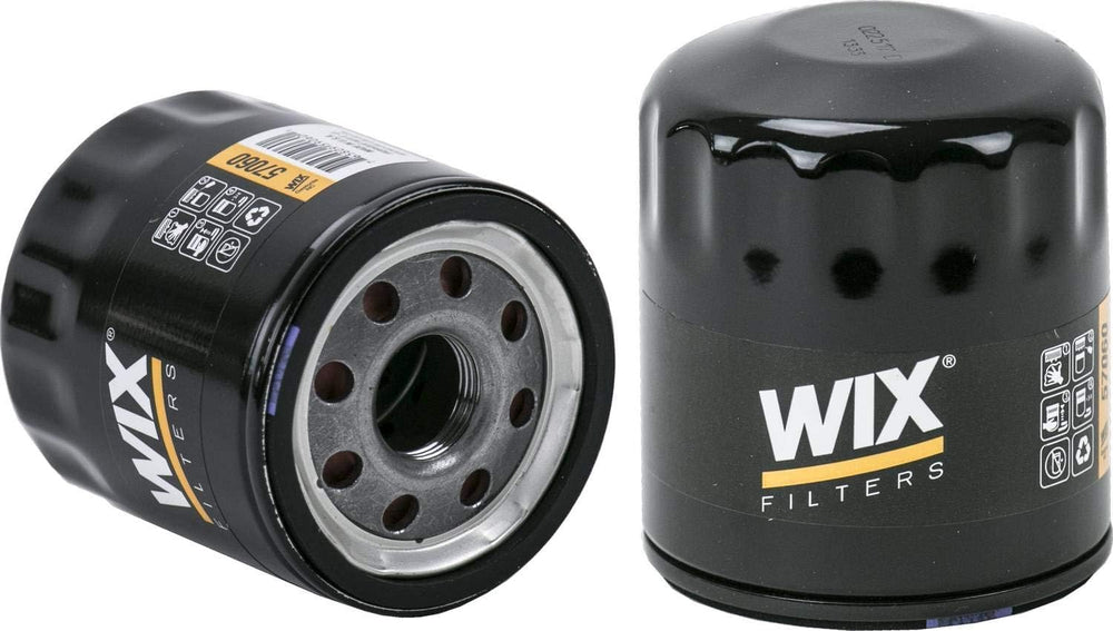 WIX 57060 oil filter product shot; designed for synthetic and high-mileage oils