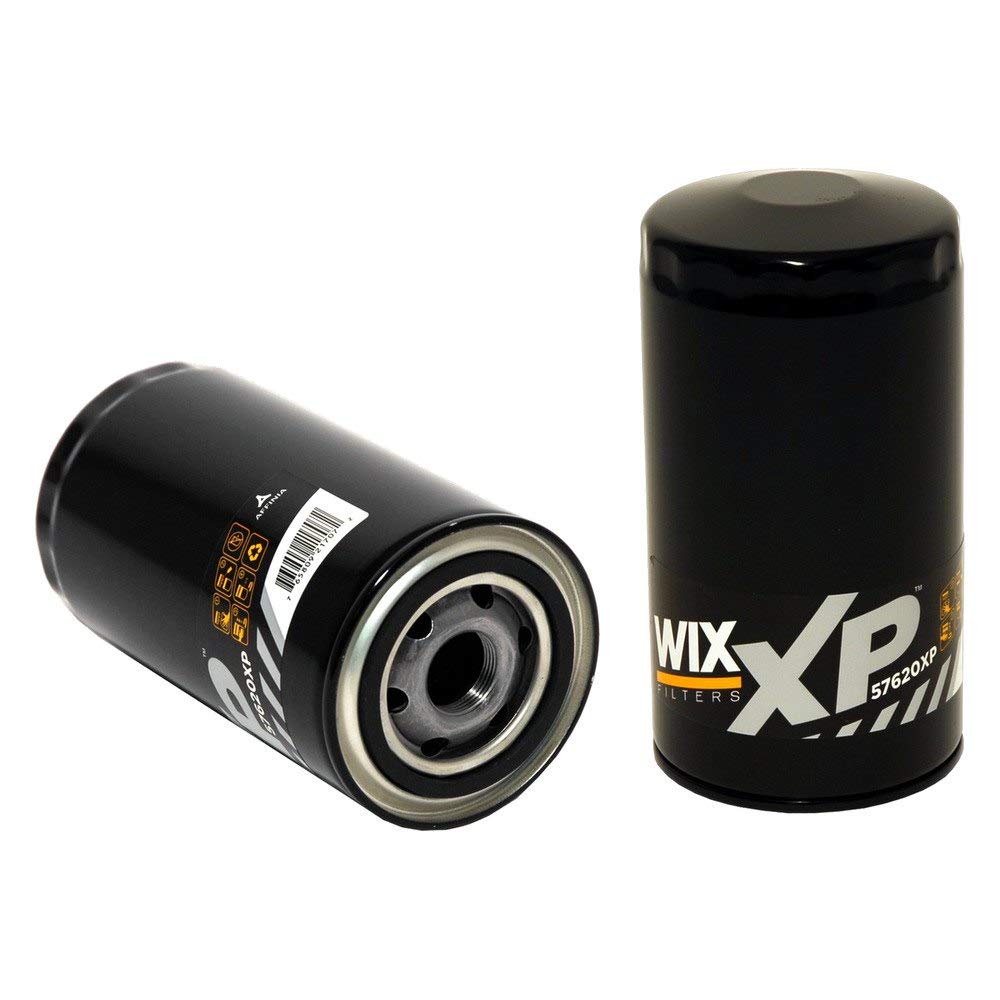 WIX 57620XP oil filter packaging highlighting extended-life design for synthetic oils