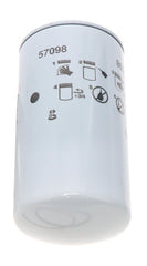 WIX 57098 hydraulic filter side view showing compact, low-resistance design for smooth flow