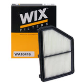WIX WA10416 engine air filter for Honda Civic 2016-2019 with embossed pleats for dirt capture.