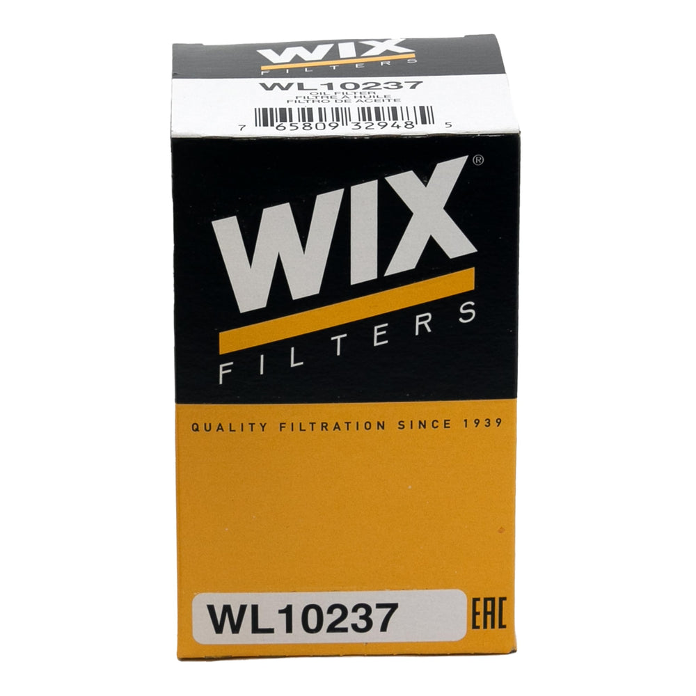 WIX WL10237 packaging image ready for installation with synthetic and high-mileage oils