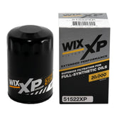 WIX XP oil filter body demonstrates synthetic media filtration for extreme driving conditions.