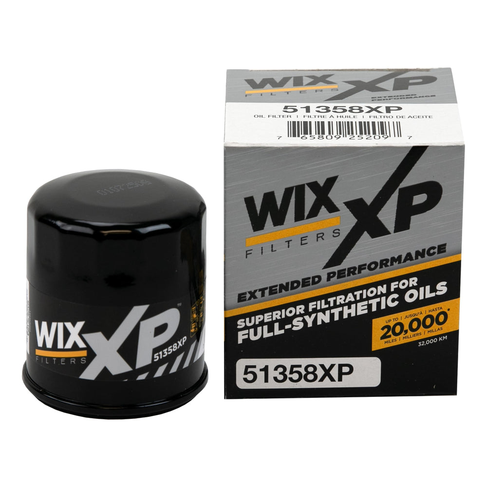 WIX XP oil filter exterior view shows durable construction for synthetic oil filtration