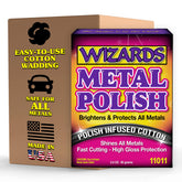 Wizards metal polish silver bottle for a bright, showroom-like shine on silver and metals.