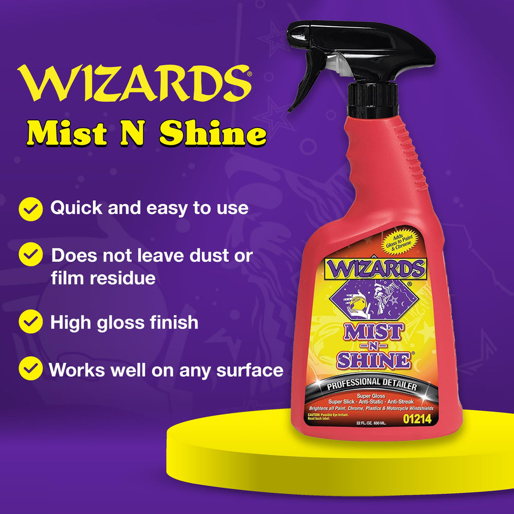 Mist-N-Shine applied on glass to remove fingerprints with a high-gloss finish.