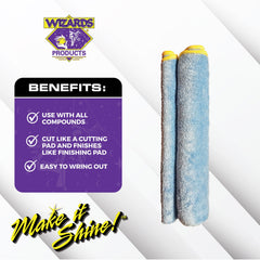 Wizards Detailing Bag organized with tools for on-the-go motorcycle care.