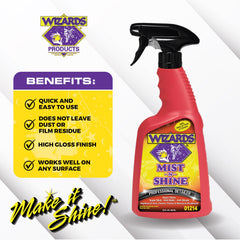 Wizards Motorcycle Cleaning Kit rinse step showing residue removal for a ready-to-detail surface.