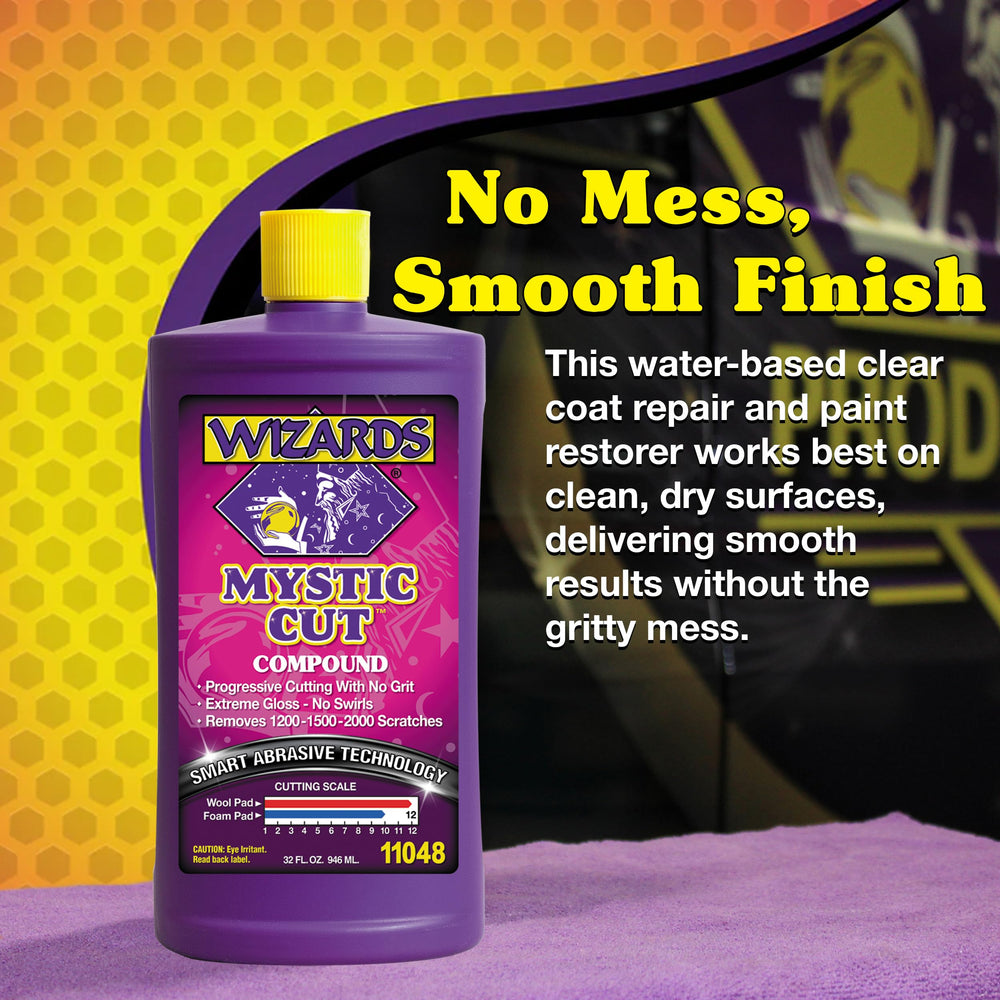 Polishing action shows clean wipe and natural shine.