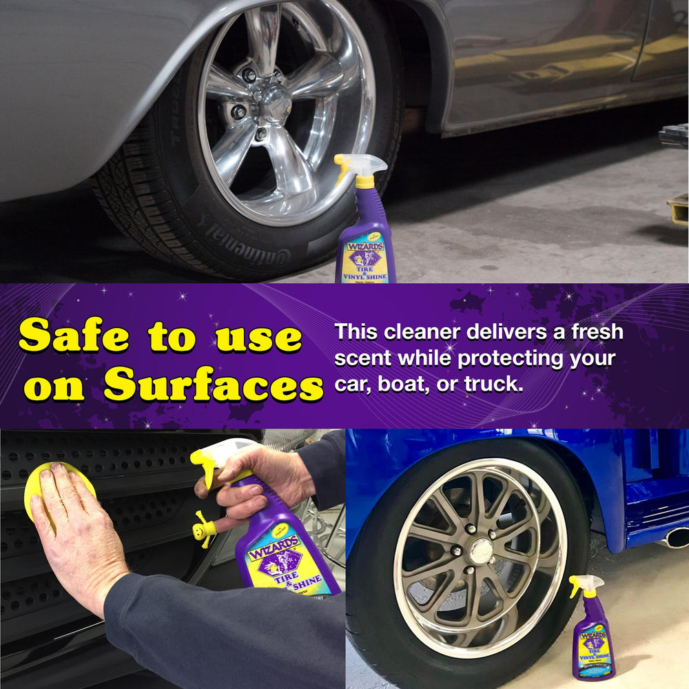 Wizards Tire and Wheel Vinyl Shine dashboard detailing on interior surfaces.