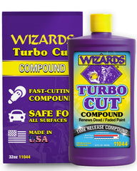 Wizards Turbo Cut bottle pour demonstrates easy application for scratch repair.