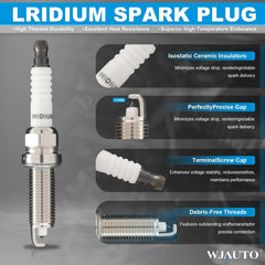 WJAUTO pre-gapped spark plugs ready for easy plug-and-play installation.
