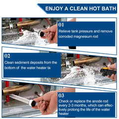 WLBINGLUO deep-clean setup ready for a thorough RV water heater refresh