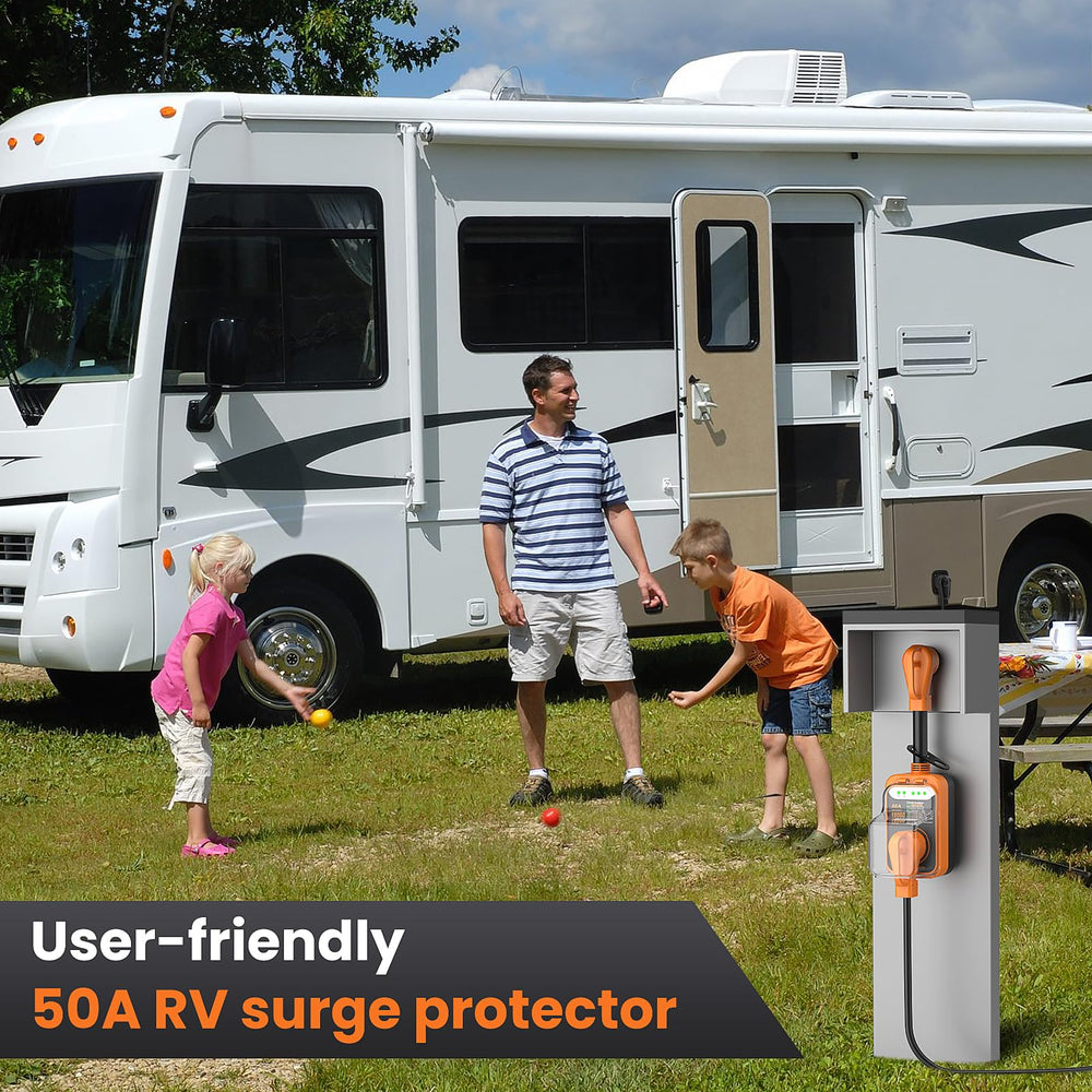 WLLNEE compact design fits alongside hoses and cords in small RV bays