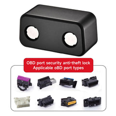 wmLzhen OBD2 port protector closeup in black shows sturdy aluminum body.