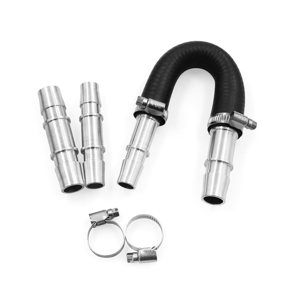 WnSEu Pro Engine Heater Core Kit 58-end hose with durable aluminum fittings for reliable connections.