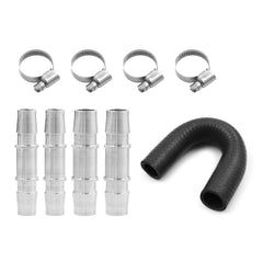 WnSEu Pro Engine Heater Core Kit 74-end hose demonstrates flexible routing options.