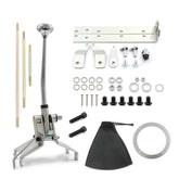 WnSEu TH350 shifter with a 12-inch chrome arm for GM Turbo 350 compatibility.