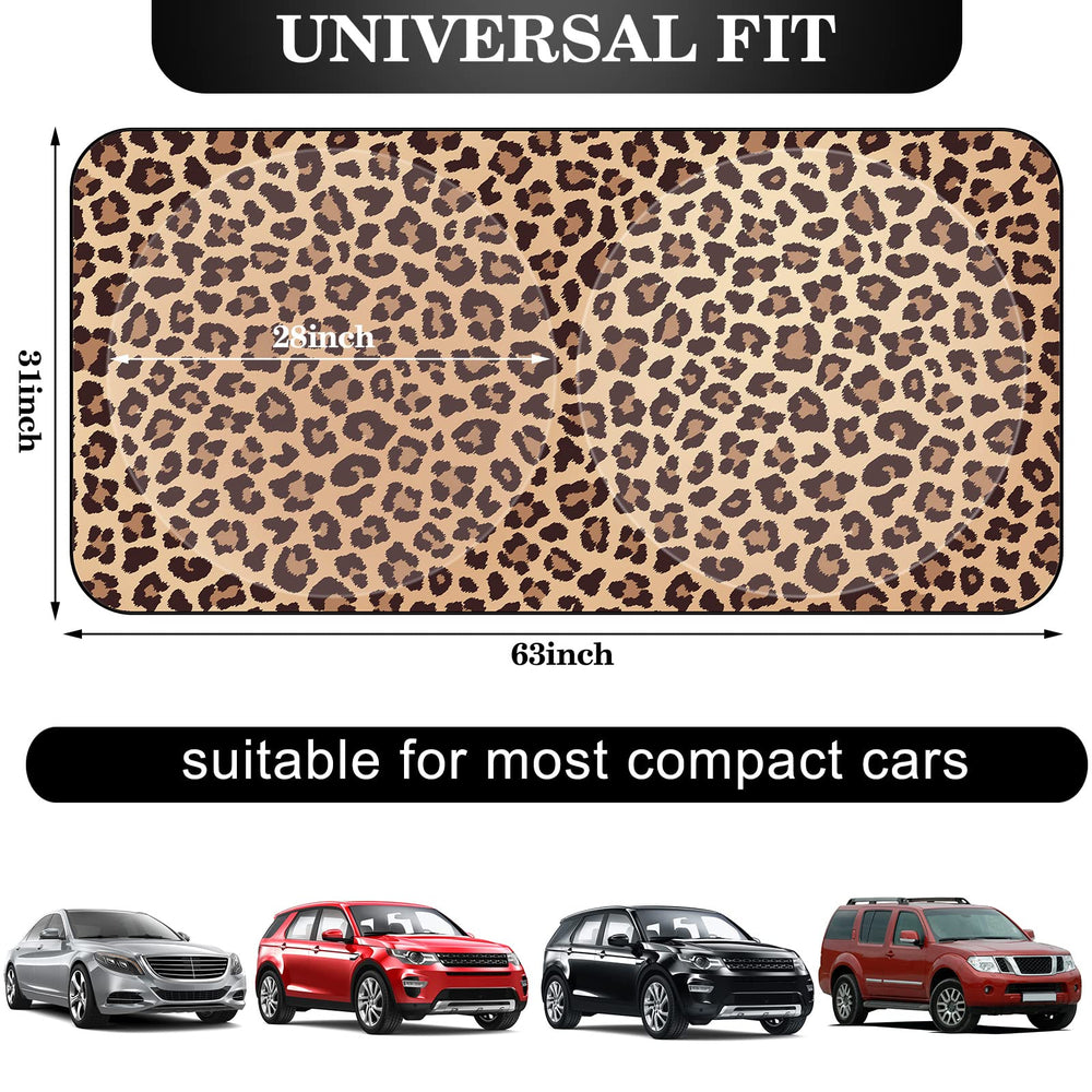 Woanger leopard car interior protection reduces hot glare during sunny days