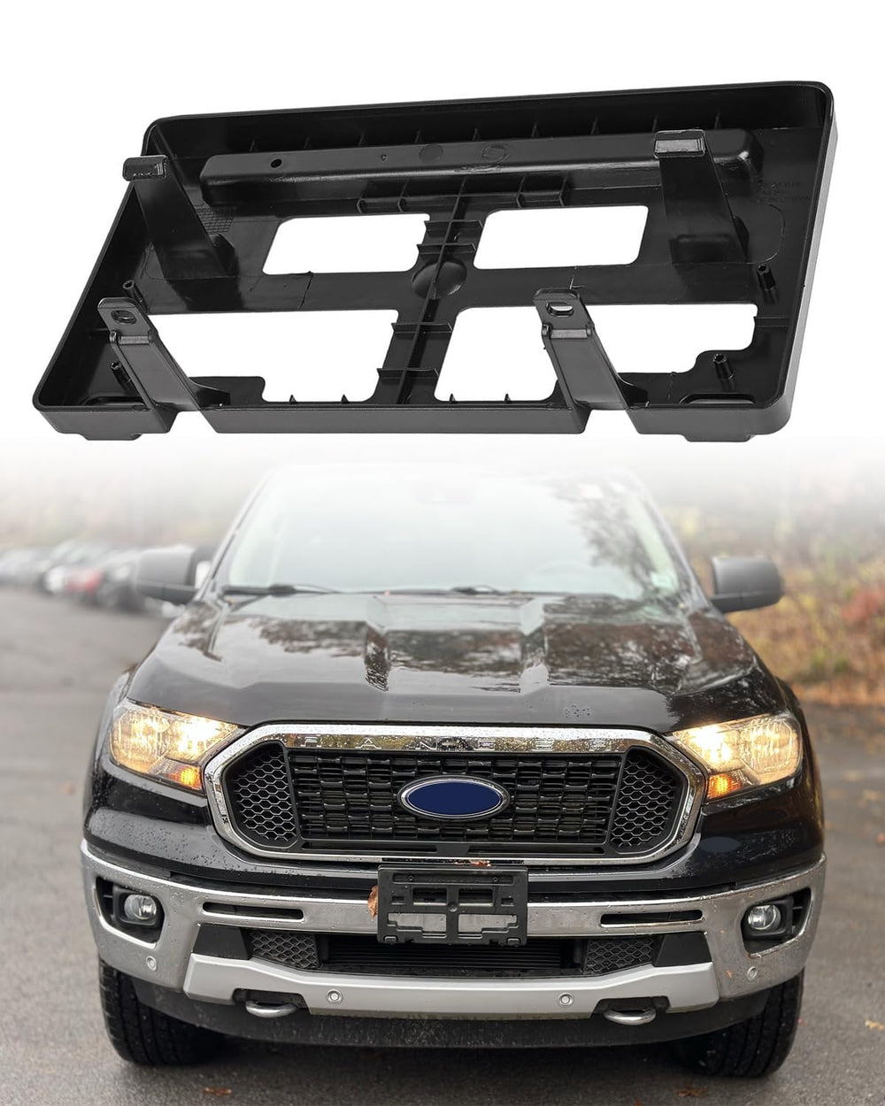 Wocch black finish frame enhances Ford Ranger front appearance