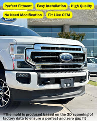 Wocch front license-frame for Ford F-450, OEM-fit and clean finish