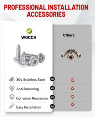 Wocch front license frame designed for bumpers without impact strip.