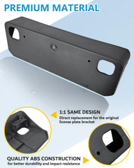 Black-finish Wocch license plate bracket with sturdy construction