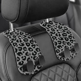 WOCOCN leopard headrest purse hook keeps handbags off the seat for neater trips