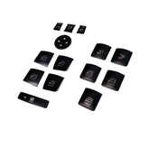 WODOFO GDR black interior trim switch cover, angled view, protects against scratches with a sleek look.