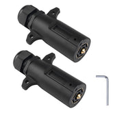 WOFTD 7-pin trailer plug left view shows waterproof seal for reliable connections.