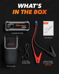 WOLFBOX 3000A IP64-rated protection against dust and splashes.
