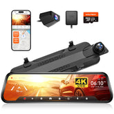 WOLFBOX G930 front display showing live 4K feed and clear road detail