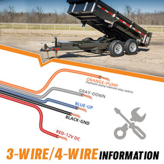 wolfwo two remotes included for dump and tilt operation