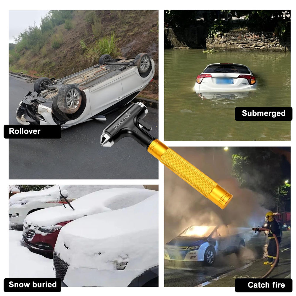 Wonder Point cone head: powerful impact to breach glass.
