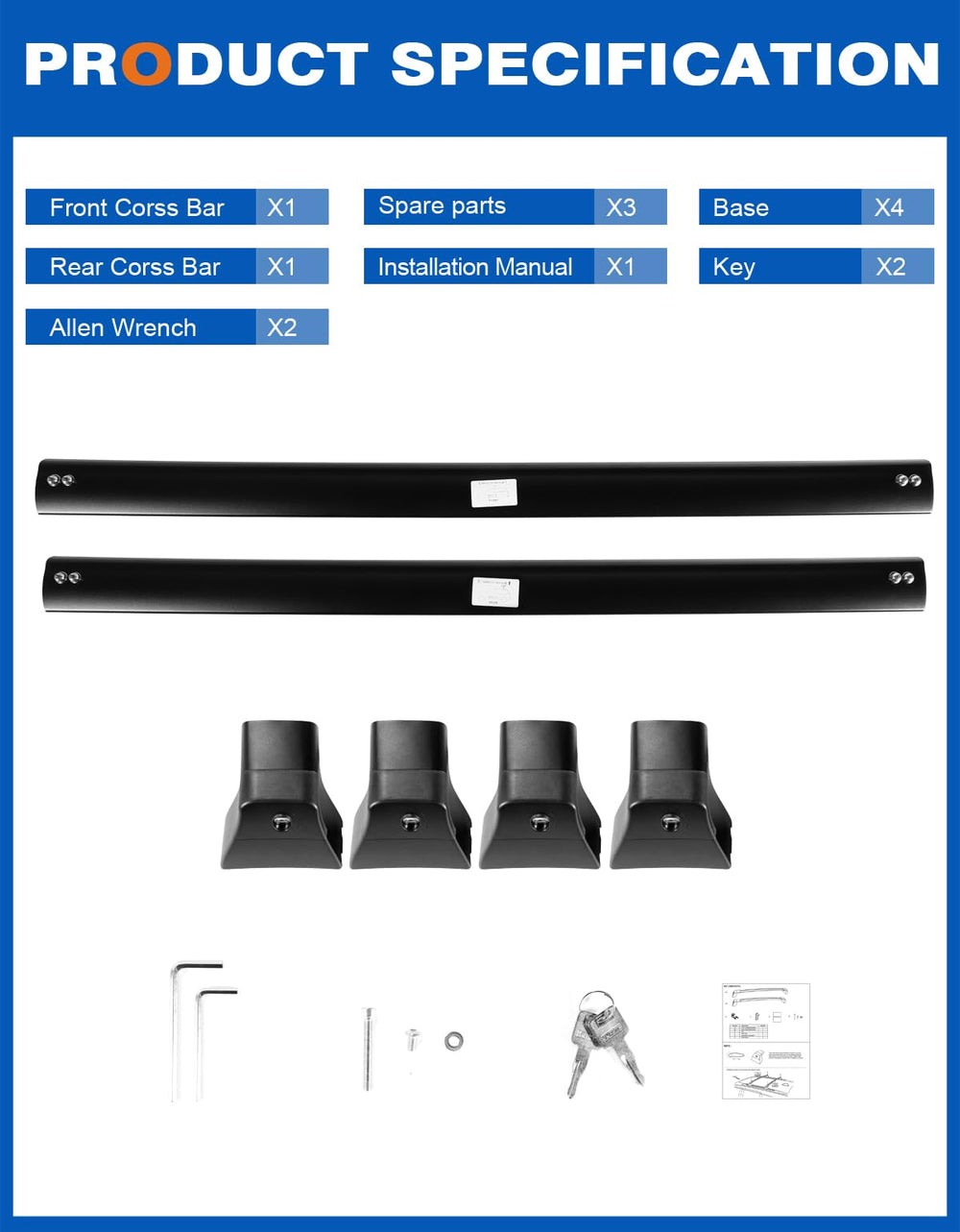 Wonderdriver aircraft-grade aluminum crossbars provide lightweight strength