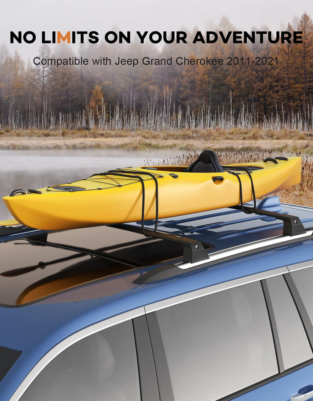 Wonderdriver easy installation cross bars for Jeep Grand Cherokee