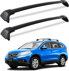 Wonderdriver Honda CR-V crossbars installed on roof rails offer secure luggage transport