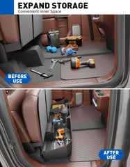 Ideal for tools, camping gear, or daily essentials on road trips in a crew cab.