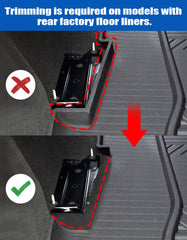 Waterproof, durable plastic resists daily wear inside the vehicle interior.