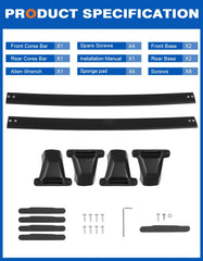 Heavy-duty base feet support up to 300lbs of cargo.
