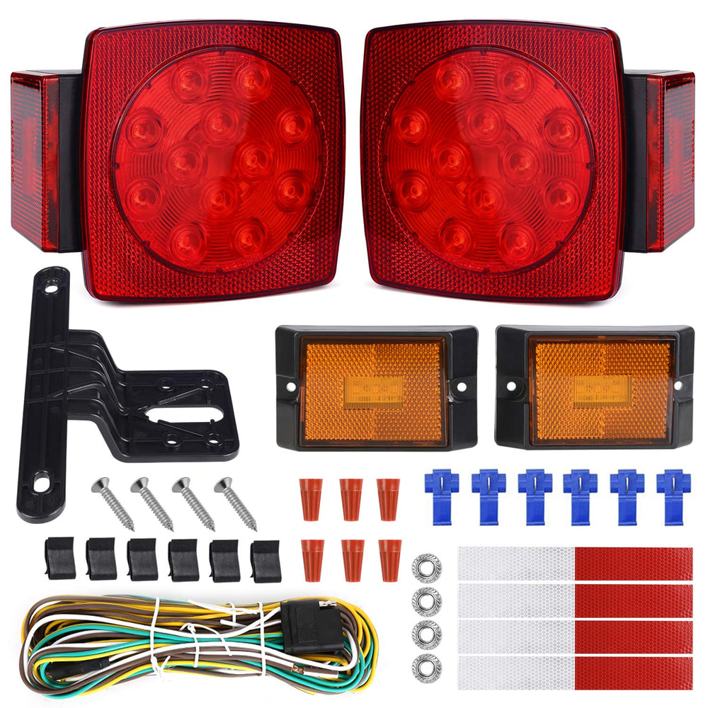 WoneNice LED submersible boat trailer tail light kit with brake and turn signals for safer towing