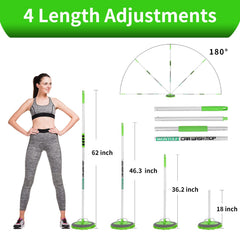 Four-pole design offers multiple reach lengths for varied surfaces.