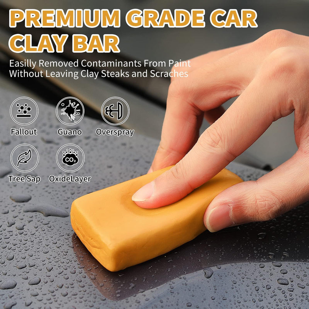 Wontolf clay lubricant during detailing ensures smooth, safe claying.