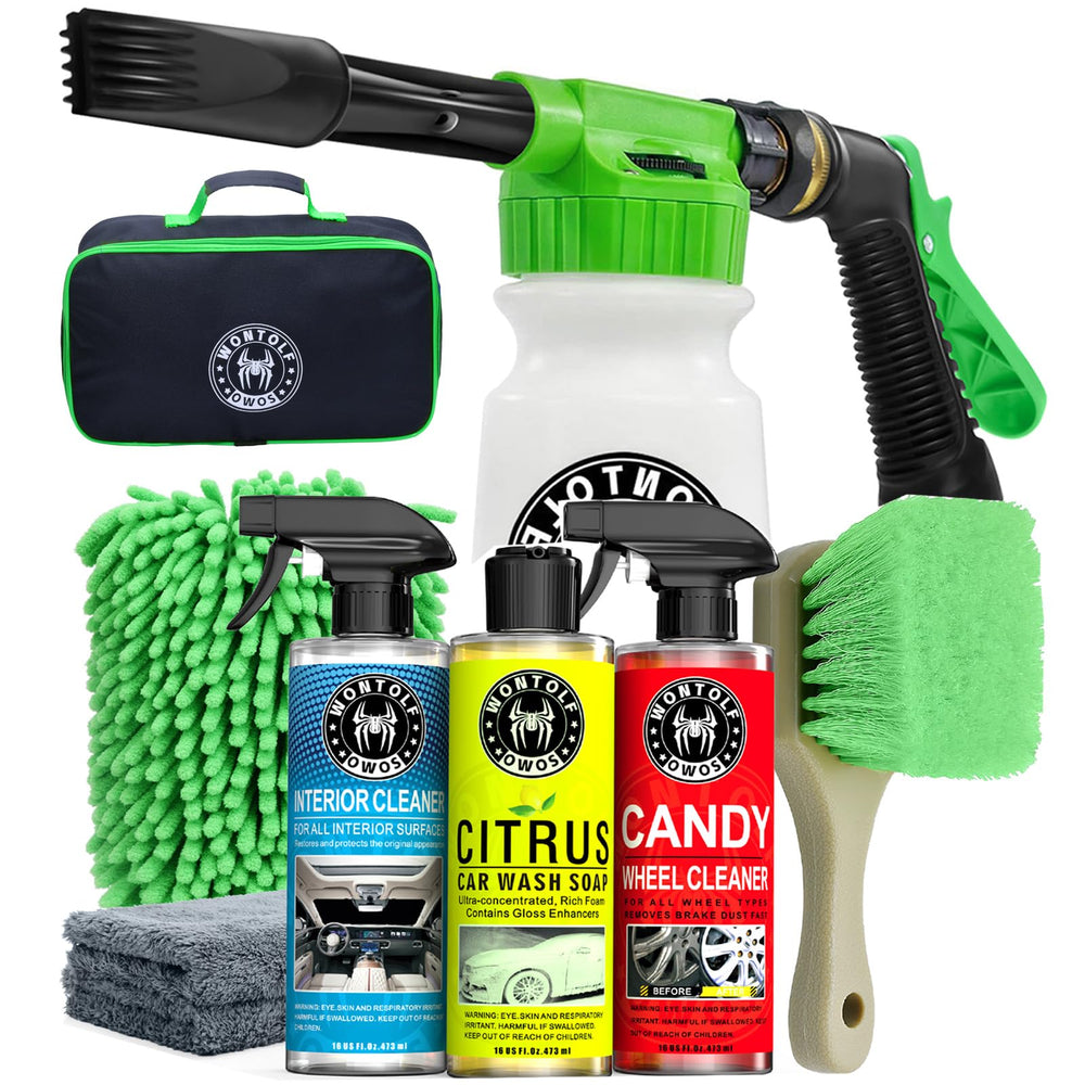 Wontolf CWK188 foam gun in use for effortless, high-foam car washes at home