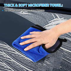 Wontolf microfiber towels absorb quickly without lint or streaks.