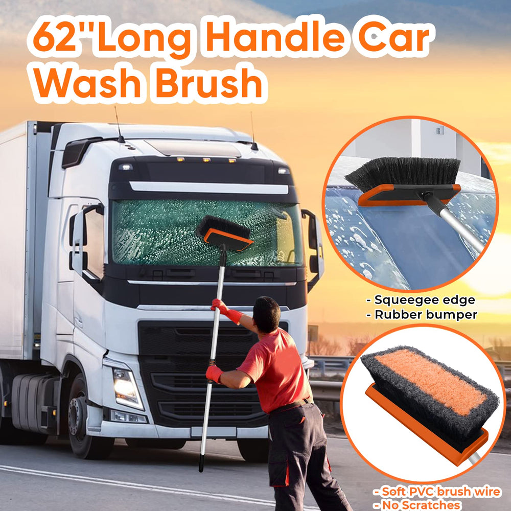 Wontolf rubber squeegee removes water without streaks.