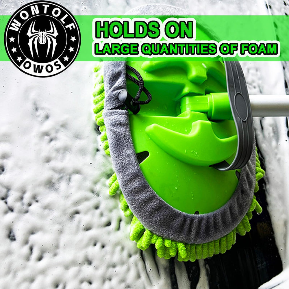 180-degree rotation helps clean hard-to-reach areas without ladders.