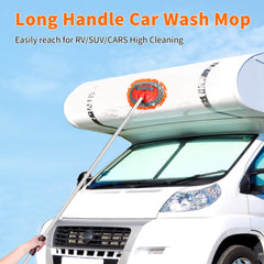 Wontolf soft-bristle two-in-one car wash brush safely cleans surfaces.
