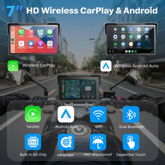WonVon Android Auto integration for motorcycle use with hands-free control.