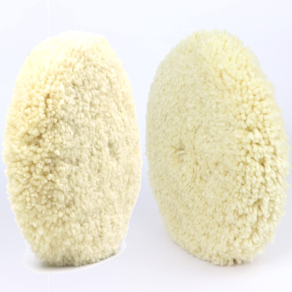 Woolous Wool Buffing Pad 8in versatile edge design for various surfaces.