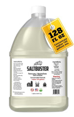 Woolwax SALTBUSTER bottle pour shows easy dilution for salt removal prep.